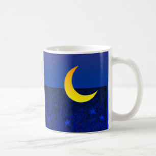 Mug Lune et étoiles Art du soir Vintage
