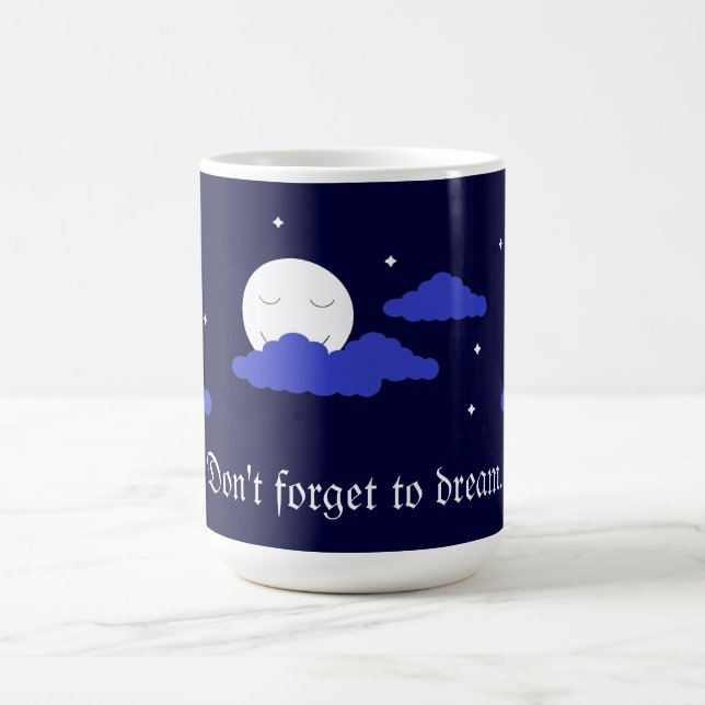 Mug Lune étoilée avec nuages : Bleu foncé (Centre)