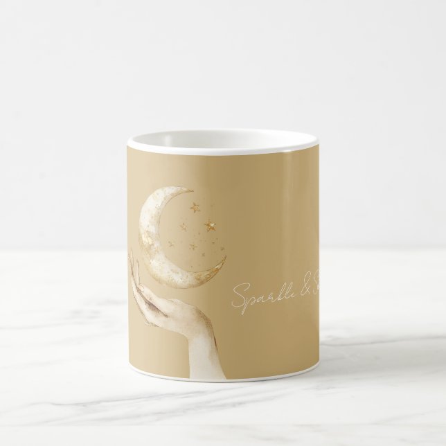Mug Lune Étoiles Main Or (Centre)