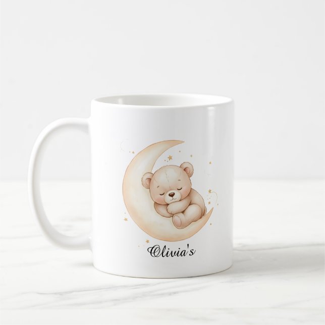 Mug Lune Ours Endormi Personnalisé  (Gauche)