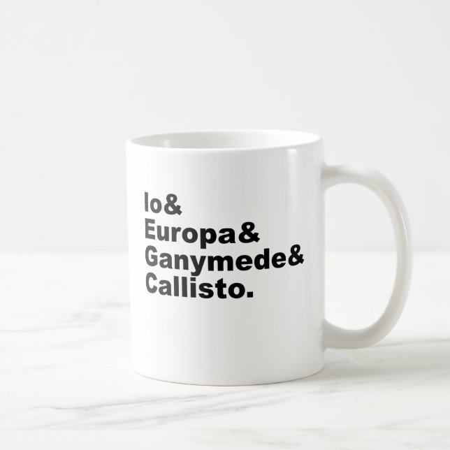 Mug Lunes de Galilée | Io Europa Ganymede Callisto (Droite)