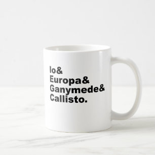 Mug Lunes galiléennes Io Europe Ganymède Callisto