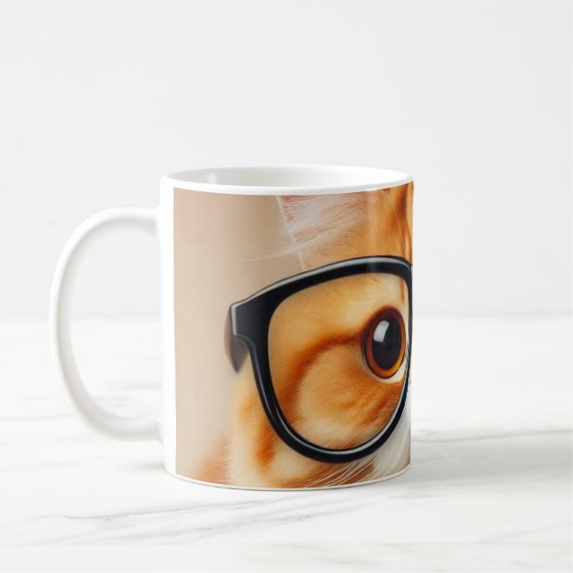 Mug Lunettes de chat amusantes (Gauche)