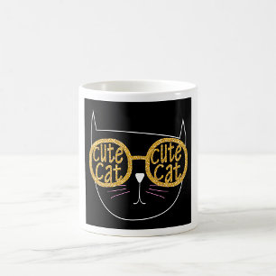 Mug Lunettes de chat Graphic Parties scintillant or Ki