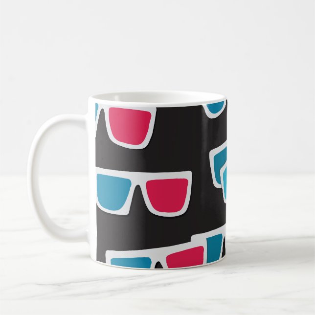 Mug Lunettes de cinéma 3D : Motif sans couture (Gauche)