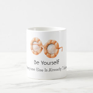 Mug Lunettes de citrouille Soyez vous-même