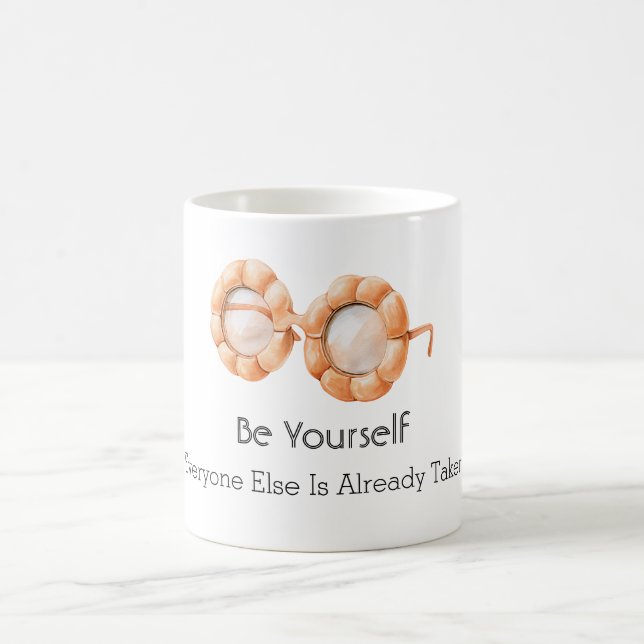 Mug Lunettes de citrouille Soyez vous-même (Centre)