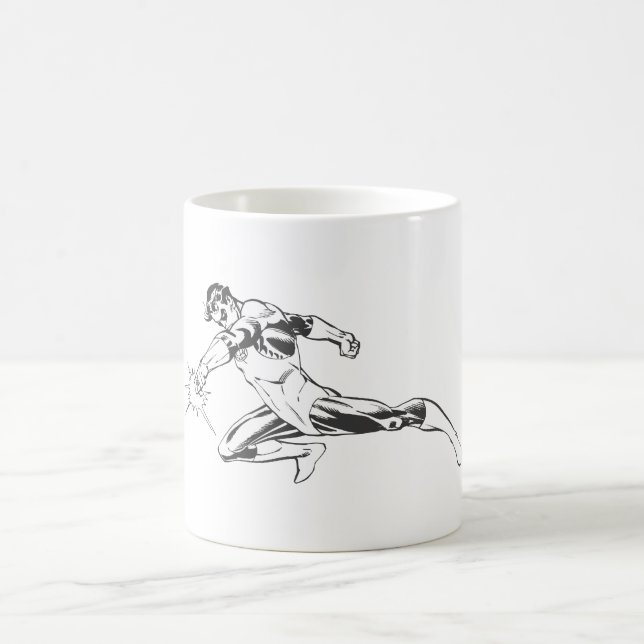 Mug Lunettes de lanterne verte vers le bas (Centre)