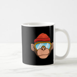Mug Lunettes de ski de singe drôle Gorille Skiant Mont
