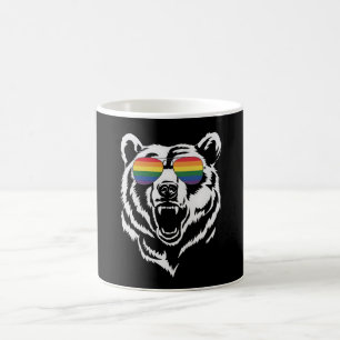 Mug Lunettes de soleil arc-en-ciel LGBTQ Gay Bear Drap