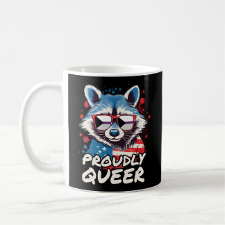 Mug Lunettes de soleil au drapeau démirant Queer Racco