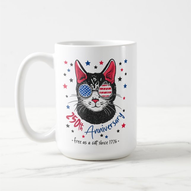 Mug Lunettes de soleil avec drapeau américain pour le  (Gauche)