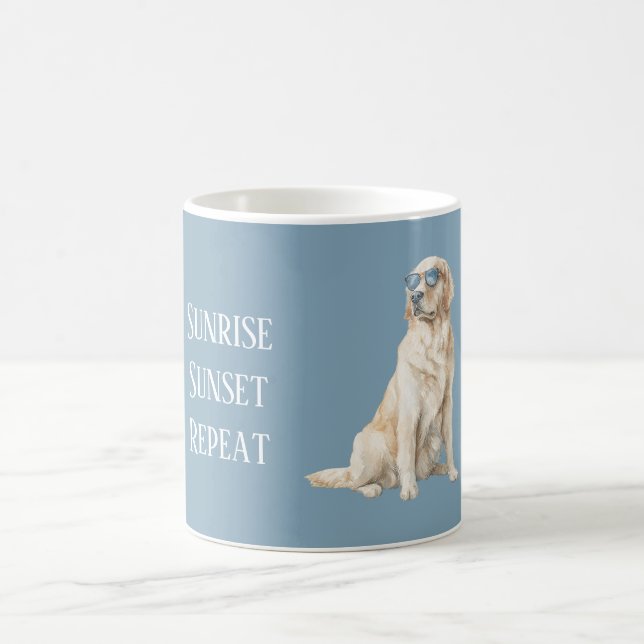 Mug Lunettes de soleil bleues Cool Dog (Centre)