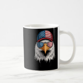 Mug Lunettes de soleil Cool 4 juillet Eagle Drapeau US