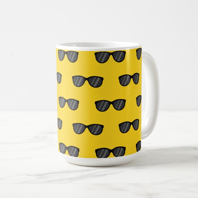 Mug Lunettes de soleil de dessin cool (Devant droit)
