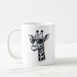 Mug Lunettes de soleil de girafe cool T-Shirt à gravur
