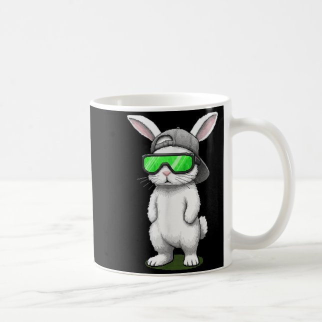 Mug Lunettes de soleil de lapin casquette lapin cool p (Droite)
