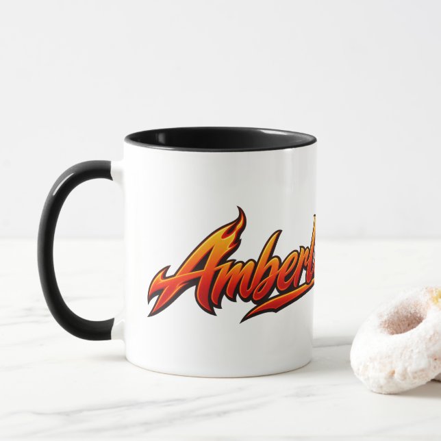 Mug Lunettes de soleil de pingouin de feu Amberlicious (Avec donut)