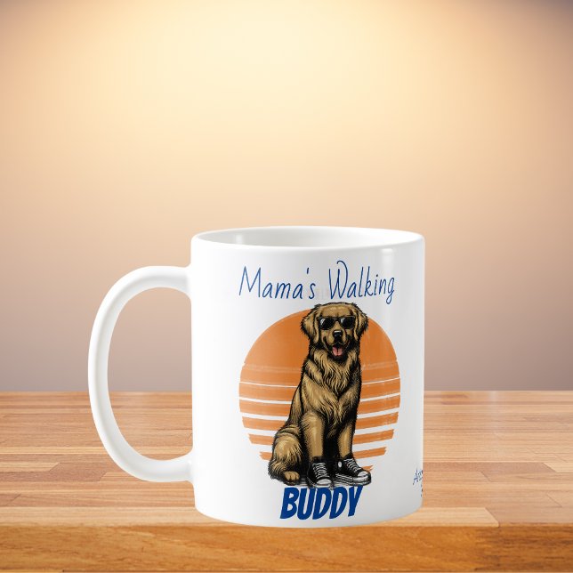 Mug Lunettes de soleil drôles de Golden Retriever Brow (Créateur téléchargé)