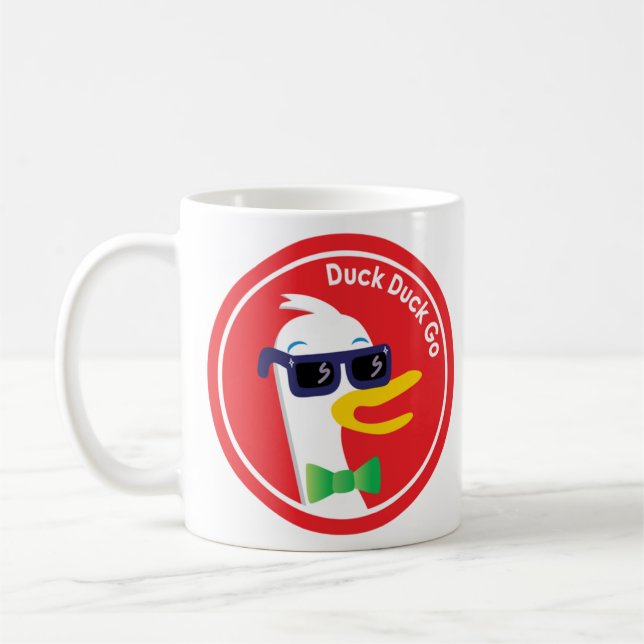 Mug Lunettes de soleil Duckduckgo Logo de l'icône (Gauche)