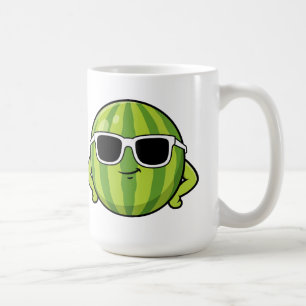Mug Lunettes de soleil pastèque cool graphisme de dess