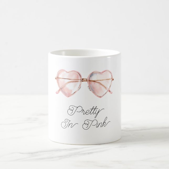Mug Lunettes de soleil Pretty in Pink Heart  (Centre)