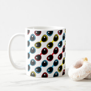Mug Lunettes de soleil rétro Couleurs primaires Motif