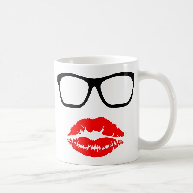 Mug Lunettes nerd et baiser en bâton (Droite)