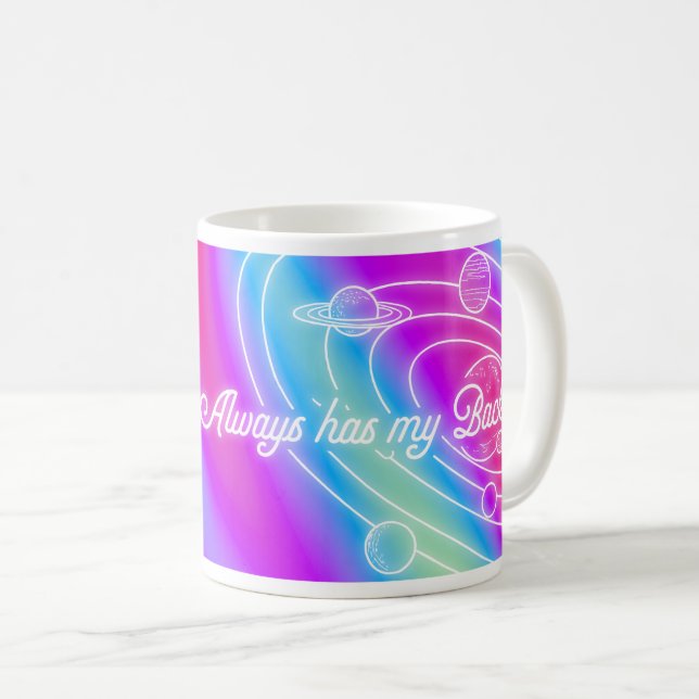 Mug L'Univers a toujours mon dos (Devant droit)
