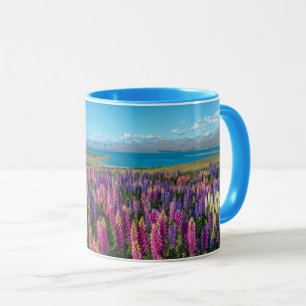 Mug Lupines de Russle au lac Tekapo Nouvelle Zéland