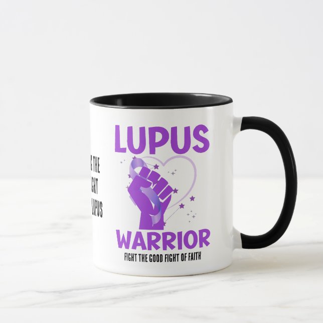 Mug LUPUS WARRIOR Purple Personnalisé Sensibilisation (Droite)