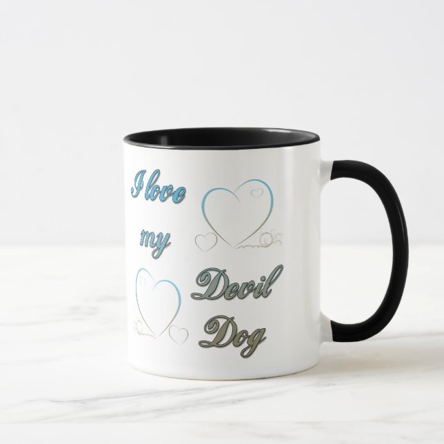 Mug L'usmc I aiment mon chien de diable (Droite)