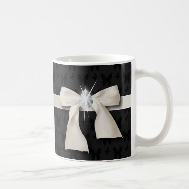 Mug lustre en diamant à arc blanc sweet sixteen (Droite)