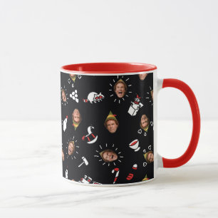 Mug Lutin Buddy motif gribouillis noir