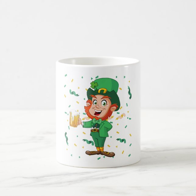 Mug Lutin buvant de la bière à la Saint-Patrick (Centre)