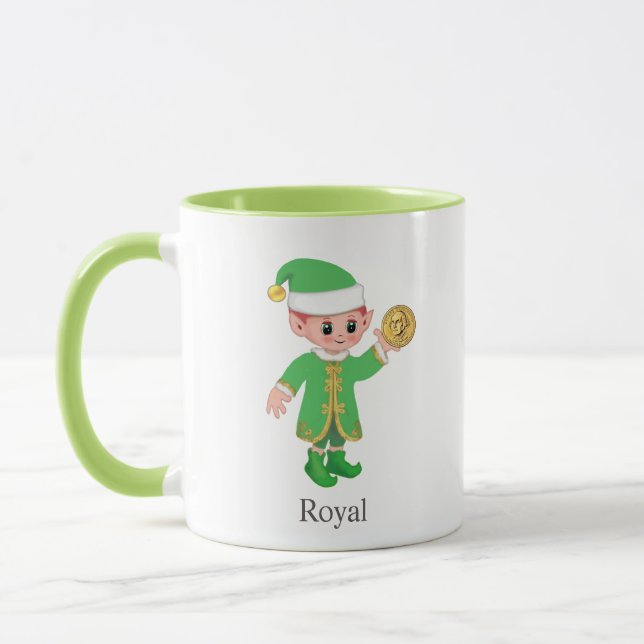 Mug Lutin Chanceux Moderne avec Calligraphie & Monogra (Gauche)