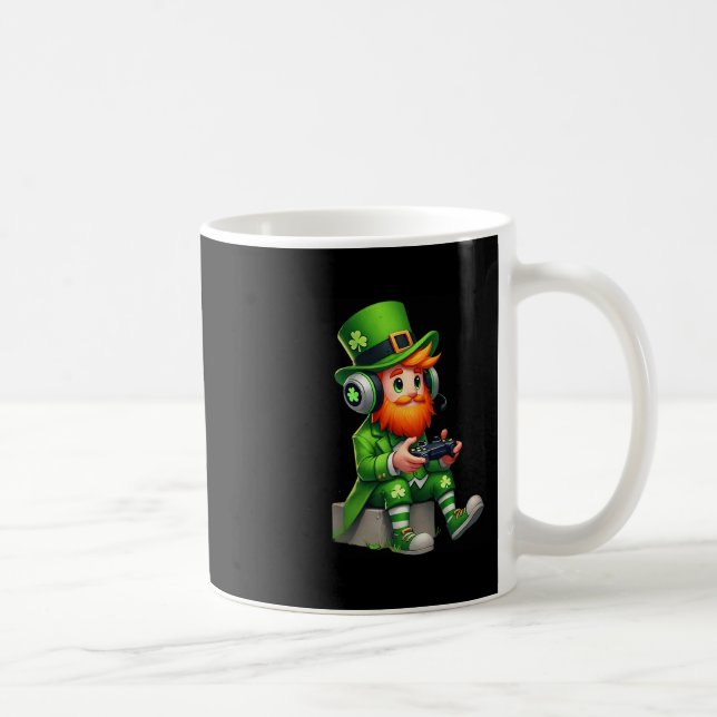 Mug Lutin de jeu vidéo Saint-Patrick jour fêtard Enfan (Droite)