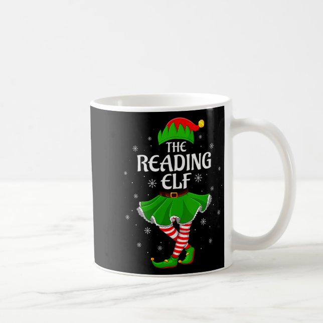 Mug Lutin de lecture pour femmes Noël Famille Filles F (Droite)