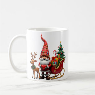 Mug Lutin de lumière de Noël Père Noël chevauchant un