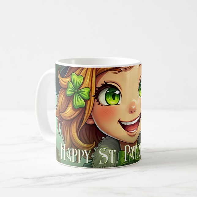 Mug Lutin joyeux - Saint-Patrick Chanceux (Devant gauche)