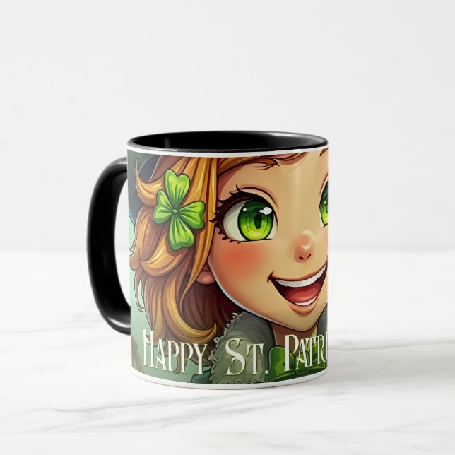 Mug Lutin joyeux - Saint-Patrick Chanceux (Devant gauche)