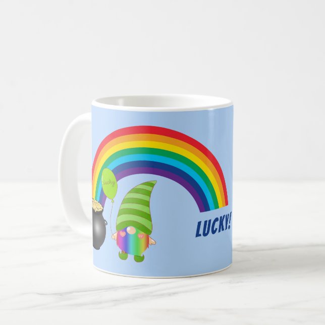 Mug Lutine Gnome Pot d'Or St Patrick (Devant gauche)