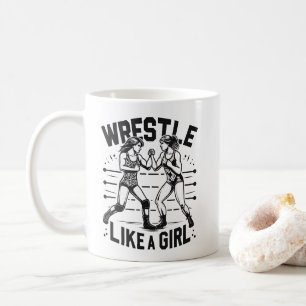 Mug Lutte Comme Une Fille, Femme De Combat, Pouvoir Fé