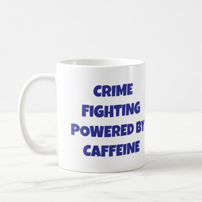Mug Lutte contre la criminalité alimentée par la caféi (Gauche)