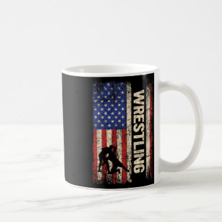 Mug Lutte États-Unis Drapeau Chemise Lutte 4ème De J