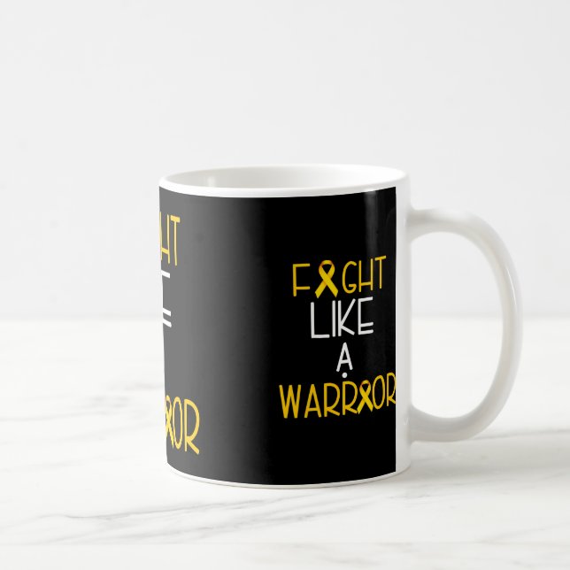 Mug Lutter comme un guerrier Sensibilisation au cancer (Droite)