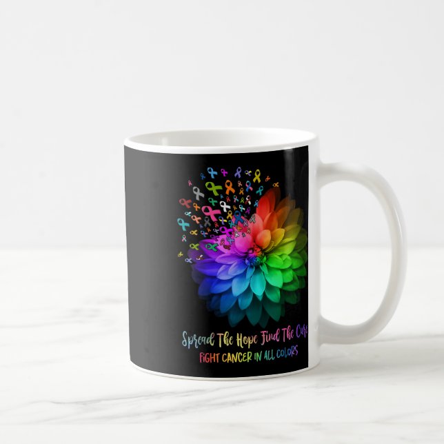 Mug Lutter Contre Le Cancer De Toutes Les Couleurs Rép (Droite)