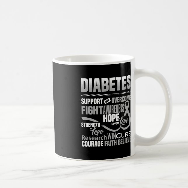 Mug Lutter contre le diabète Sensibilisation Soutien E (Droite)