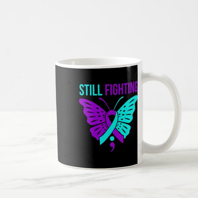 Mug Lutter contre le suicide heureux soutien graphique (Droite)