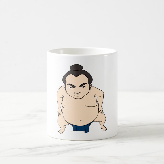 Mug Lutteur japonais de sumo de bande dessinée (Centre)